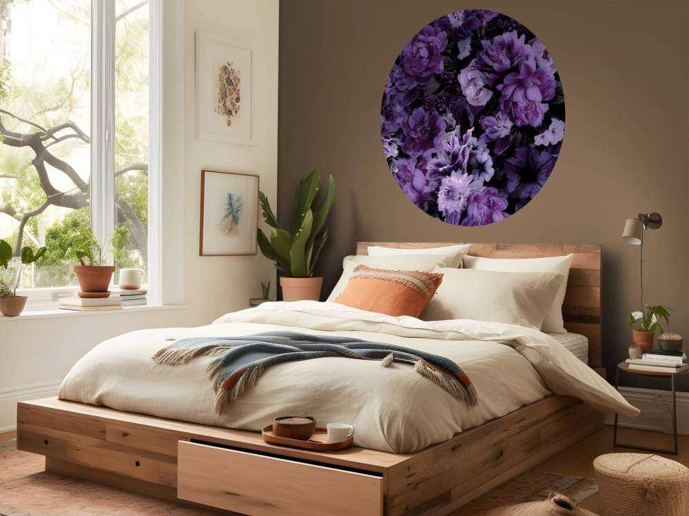 opulence baroque florale riche violet