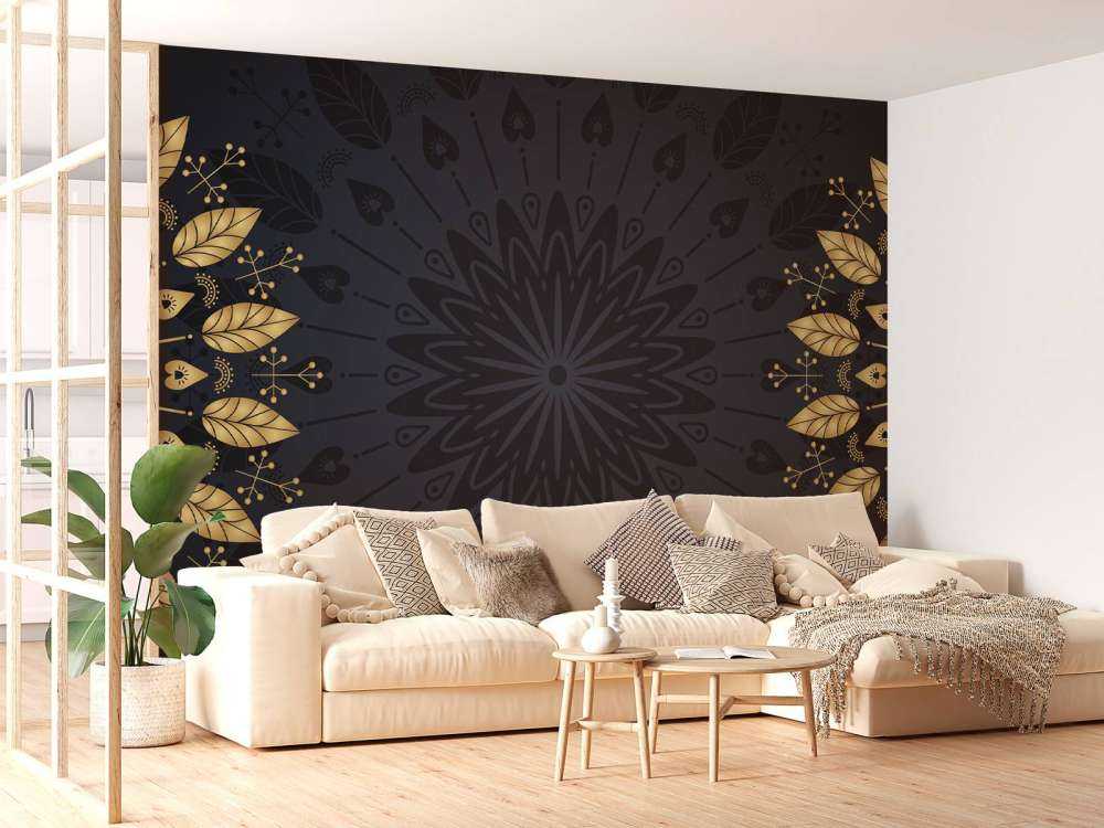 Feuilles dans les mandalas