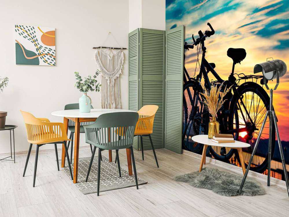 Vélo au coucher du soleil