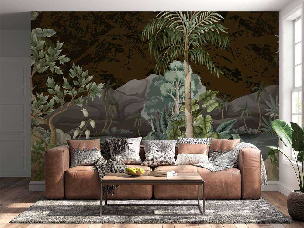 Paysage de jungle avec rivière