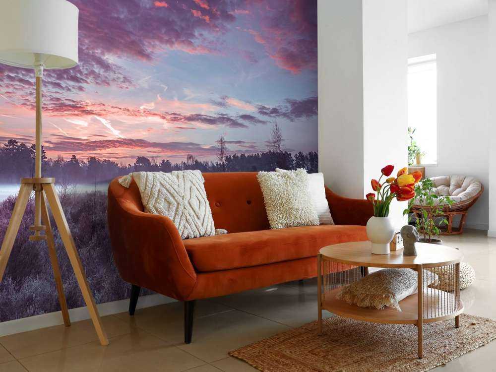 Prairie sous un ciel nuageux