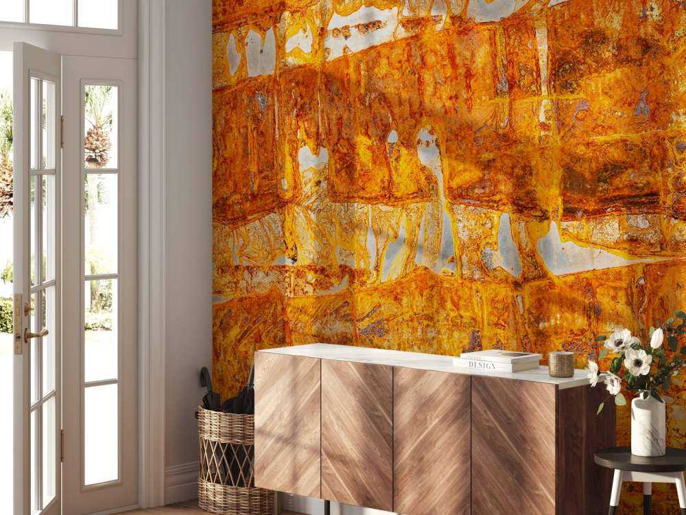 Rouille sur une feuille de métal