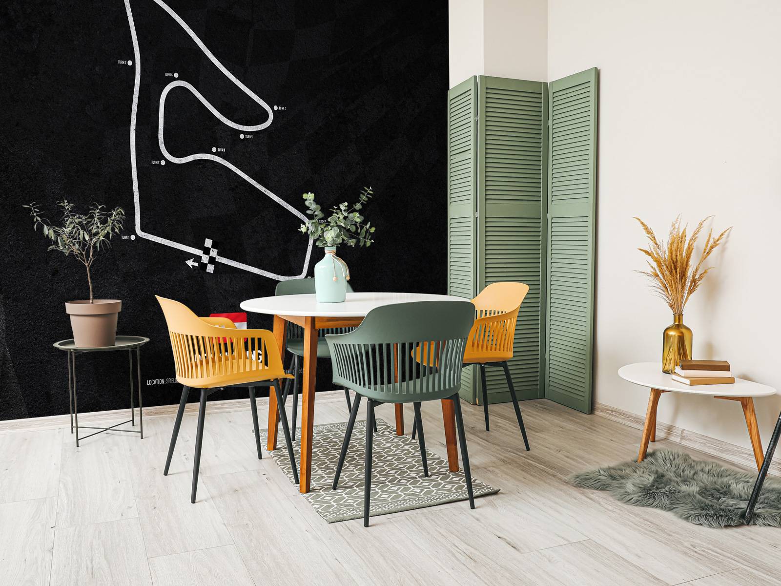 FORWALL AMF20240_VE Papier Peint Photo Non-tissé Motif Formula 1 3D F1