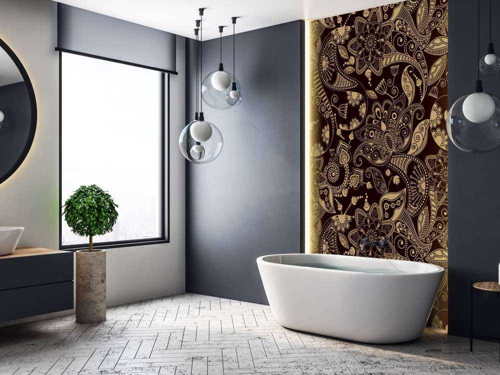 Motifs de fleurs dorées