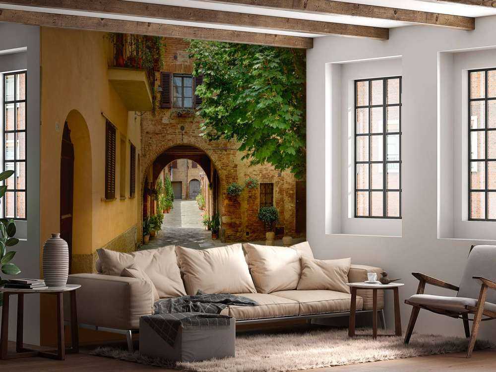 Belle rue à arcades