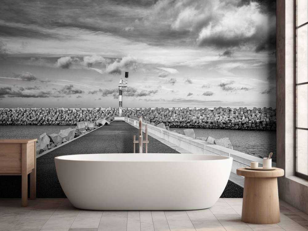 Mur de quai de la marina de Cadzand-Bad 