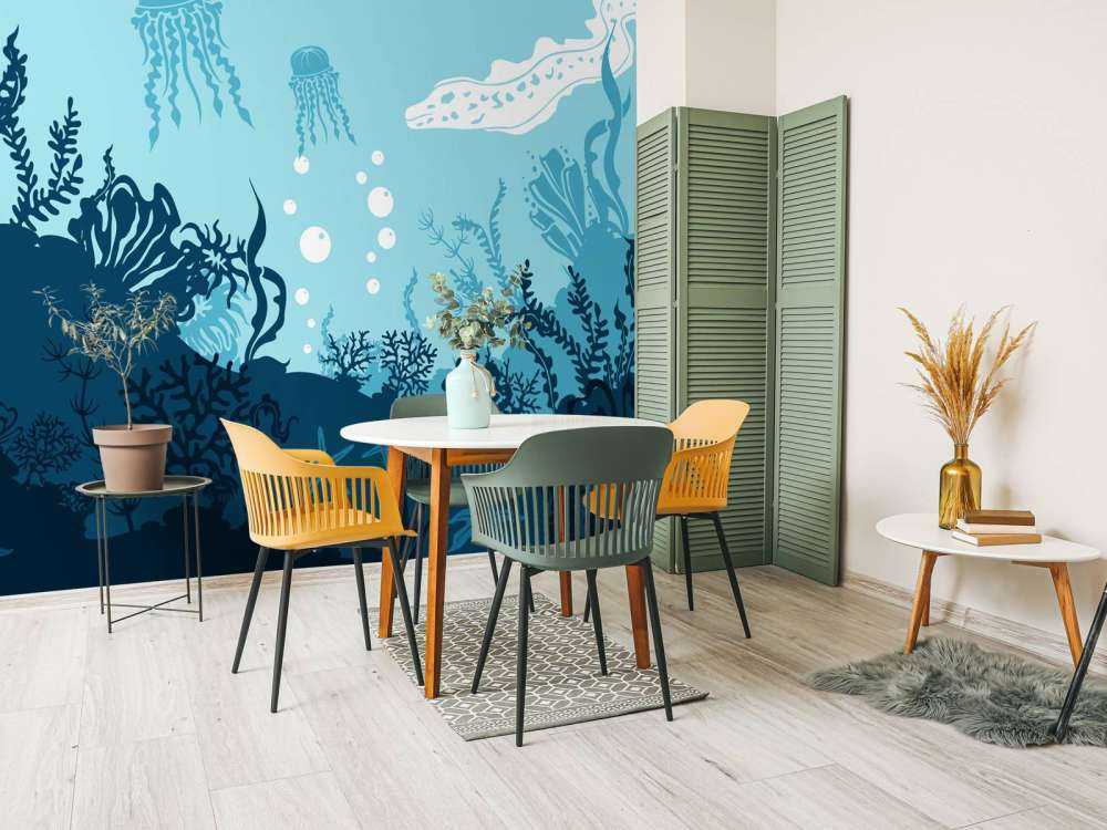 Le monde sous-marin bleu