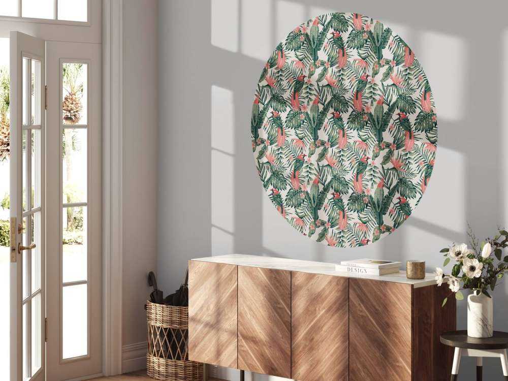 Plantes, fleurs et oiseaux tropicaux