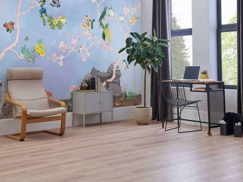 Oiseaux dans le jardin Panorama bleu