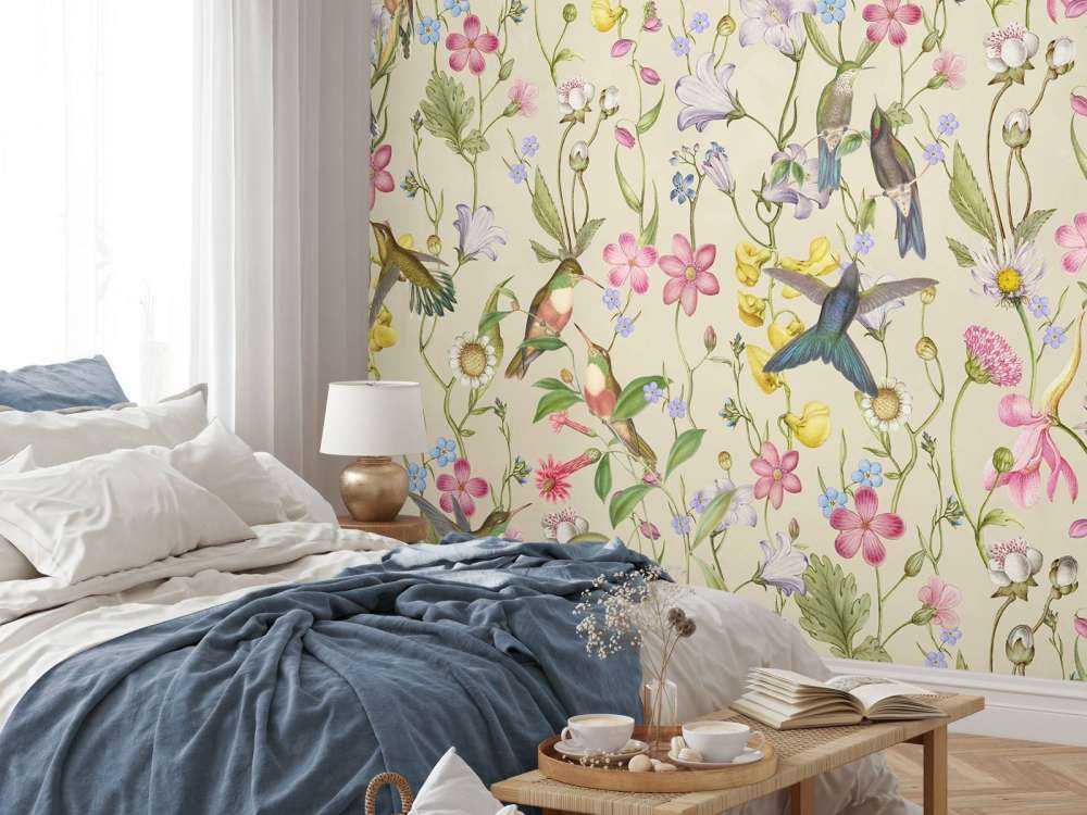 Oiseaux en fleurs