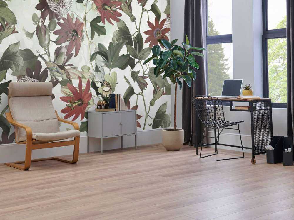 Sept oiseaux dans un feuillage enchanté - vert pastel