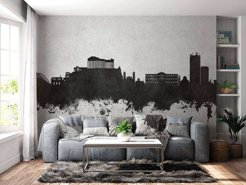 Aquarelle skyline, Athènes