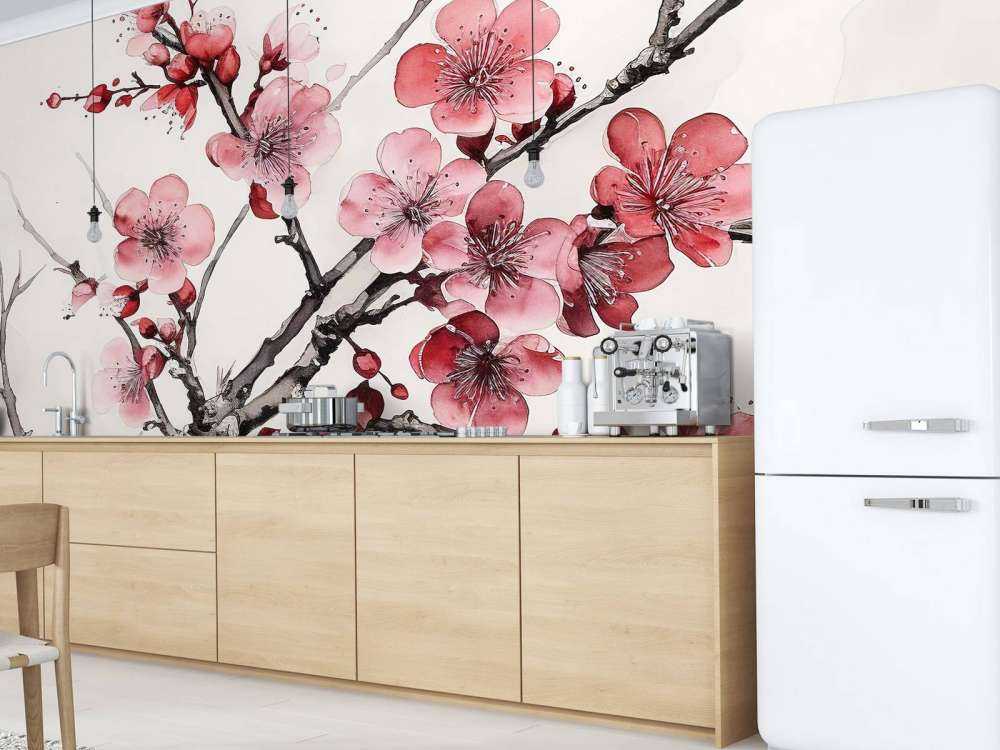 Encre Branches de Fleurs de Cerisier #6