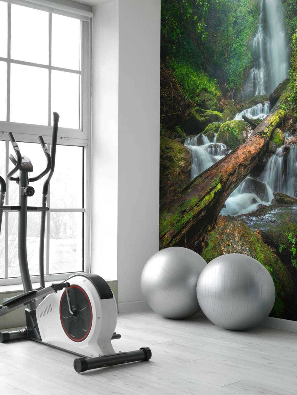 Gros plan sur une chute d'eau