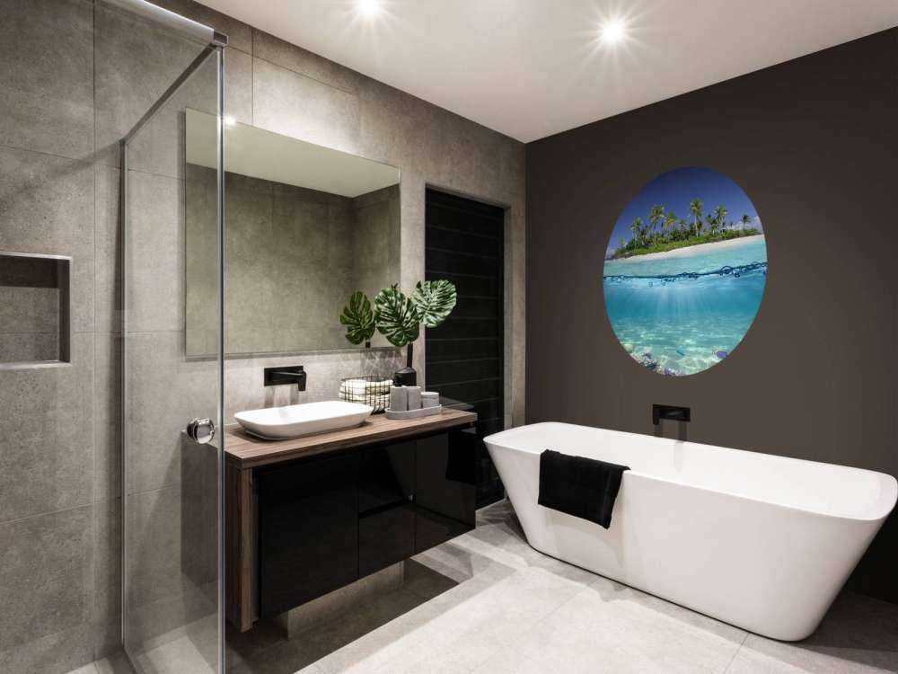 Île tropicale et récif corallien