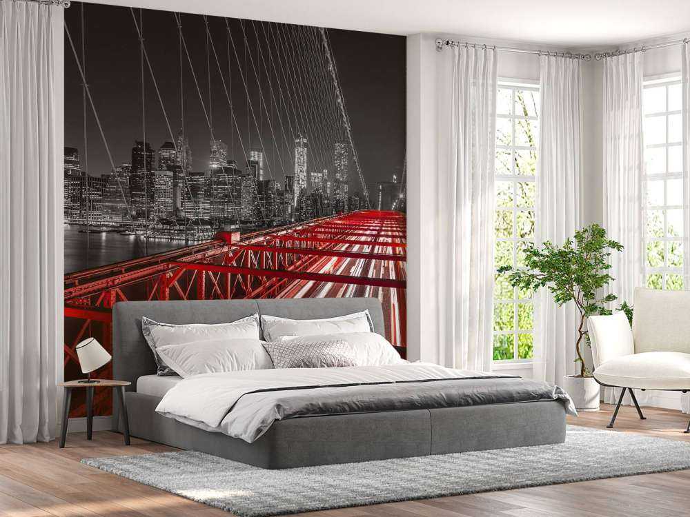 Pont de Brooklyn rouge