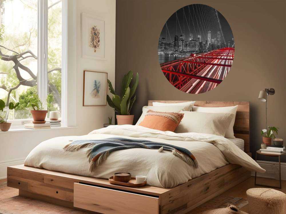 Pont de Brooklyn rouge