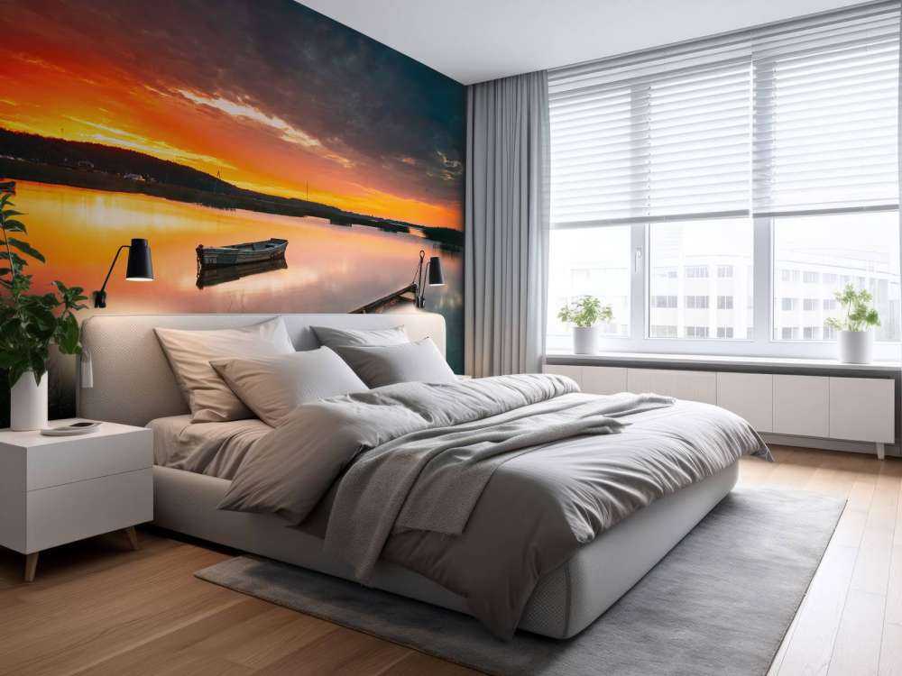 Bateaux au coucher du soleil