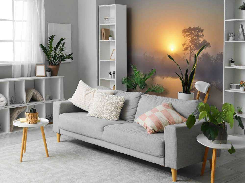 Lever de soleil brumeux