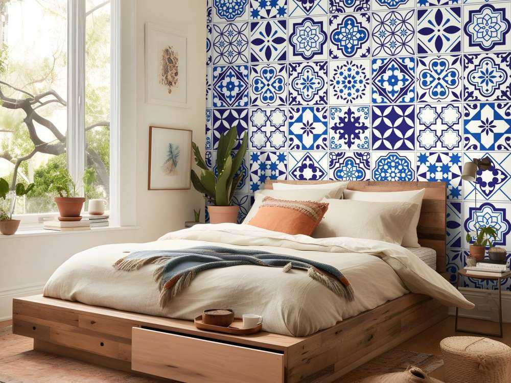 Tuiles bleues