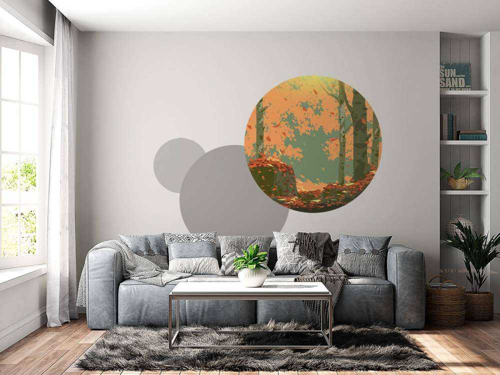 Illustration d'une forêt d'automne