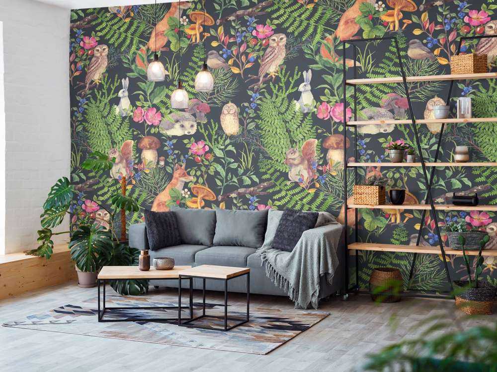 Motif de forêt sombre