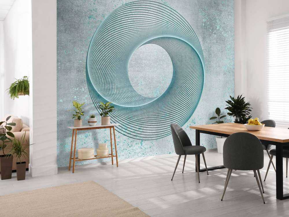 Geometrical line art circle