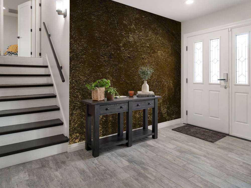 Une structure dorée et rayonnante