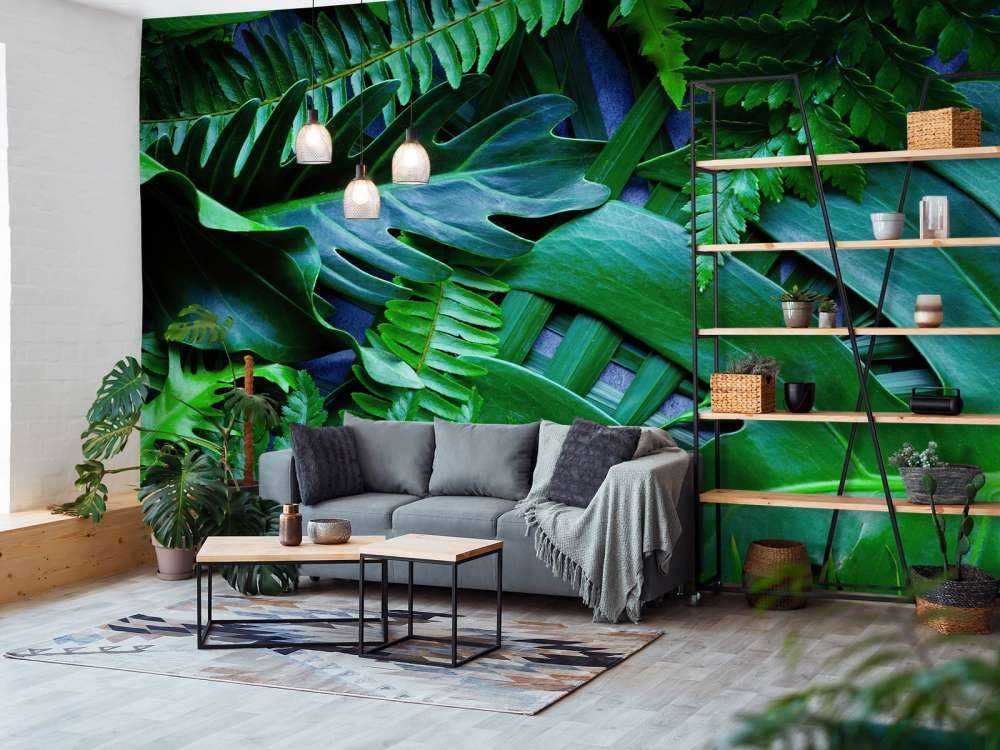 Feuilles de jungle vertes