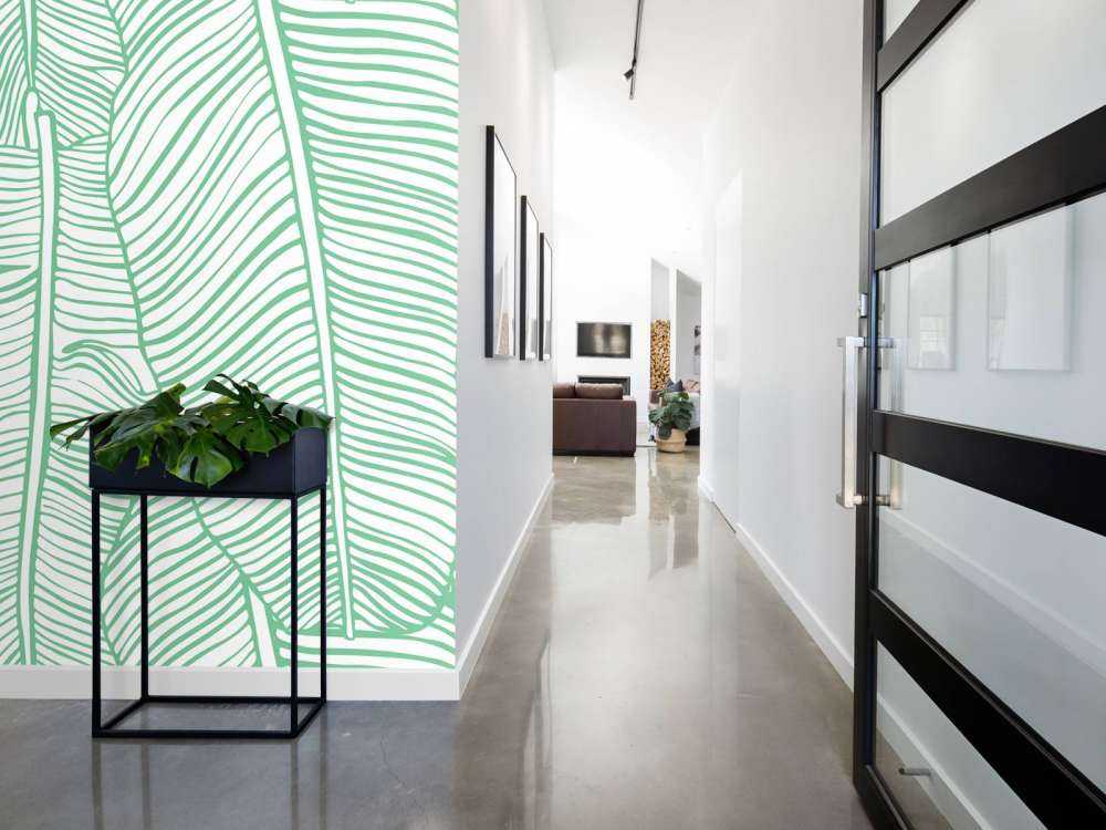 Motif de feuille vert