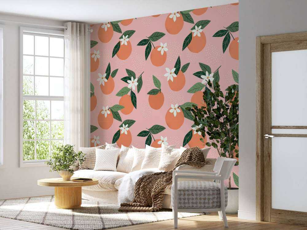 Motif avec des mandarines