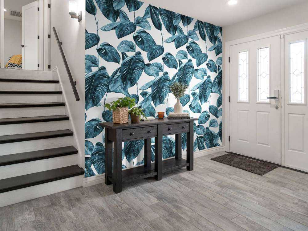 Plantes&#x20;&#xE0;&#x20;l&#x27;aquarelle&#x20;bleu&#x20;canard