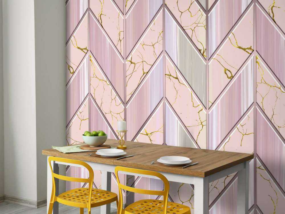 Motif de tuiles rose