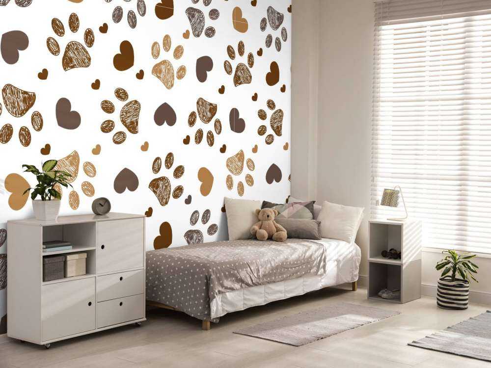 Pieds de chiens bruns