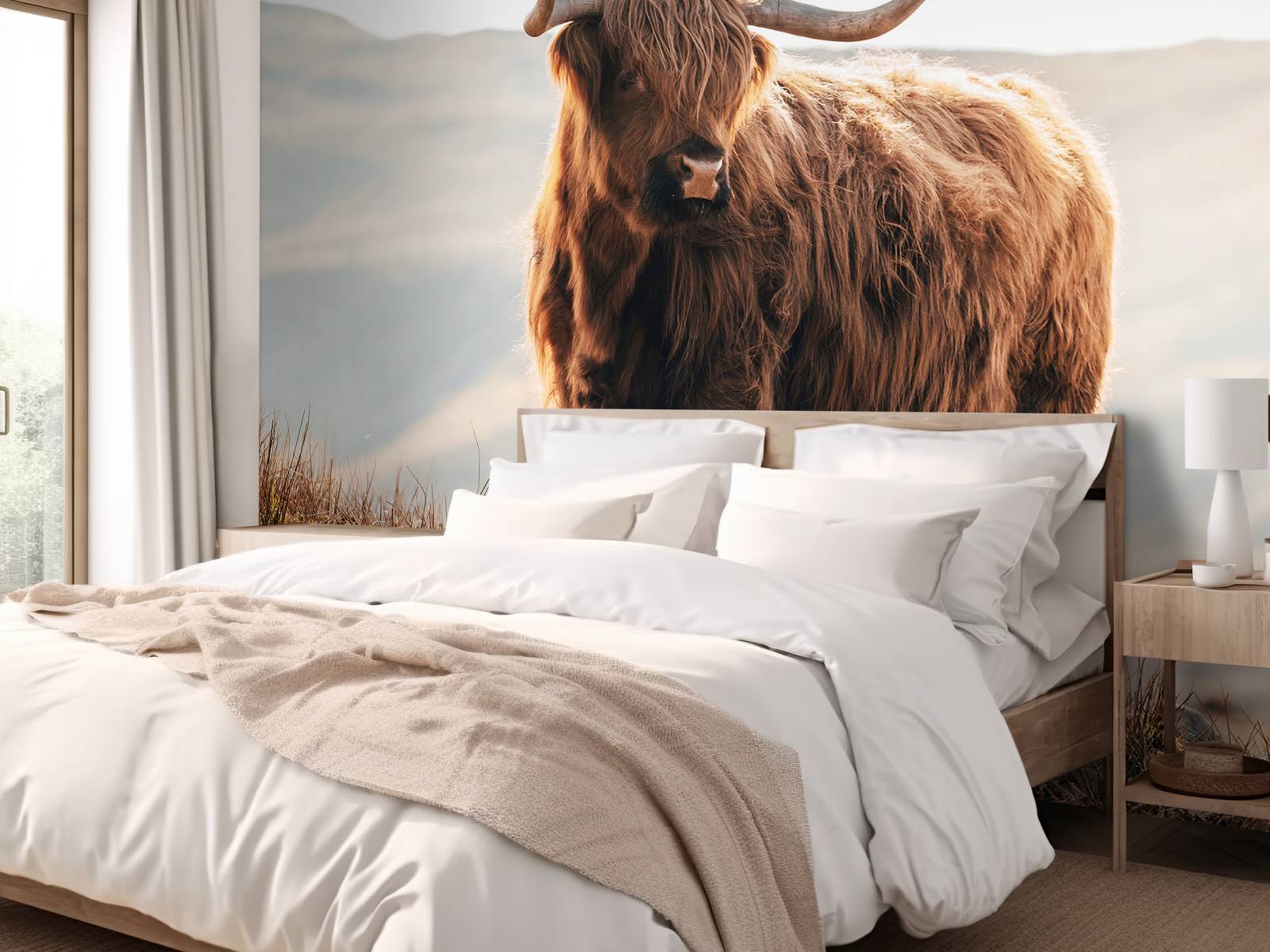 Un Highland écossais sur une colline