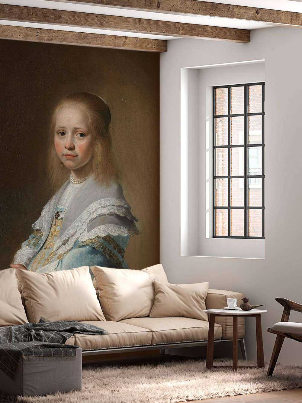 Portrait d'une fille en bleu