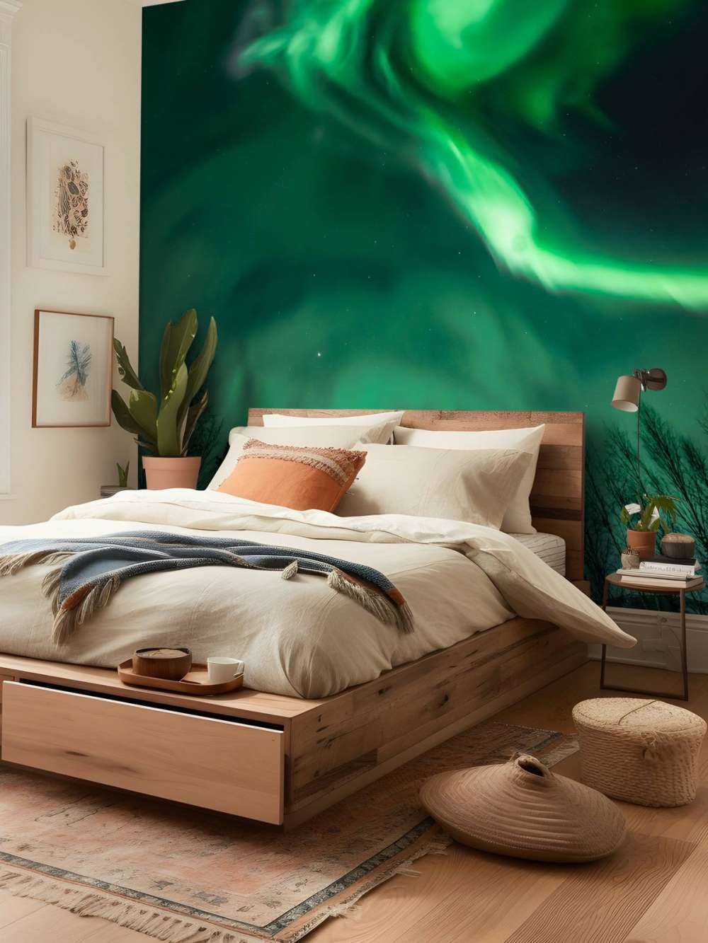 Aurore boréale en spirale