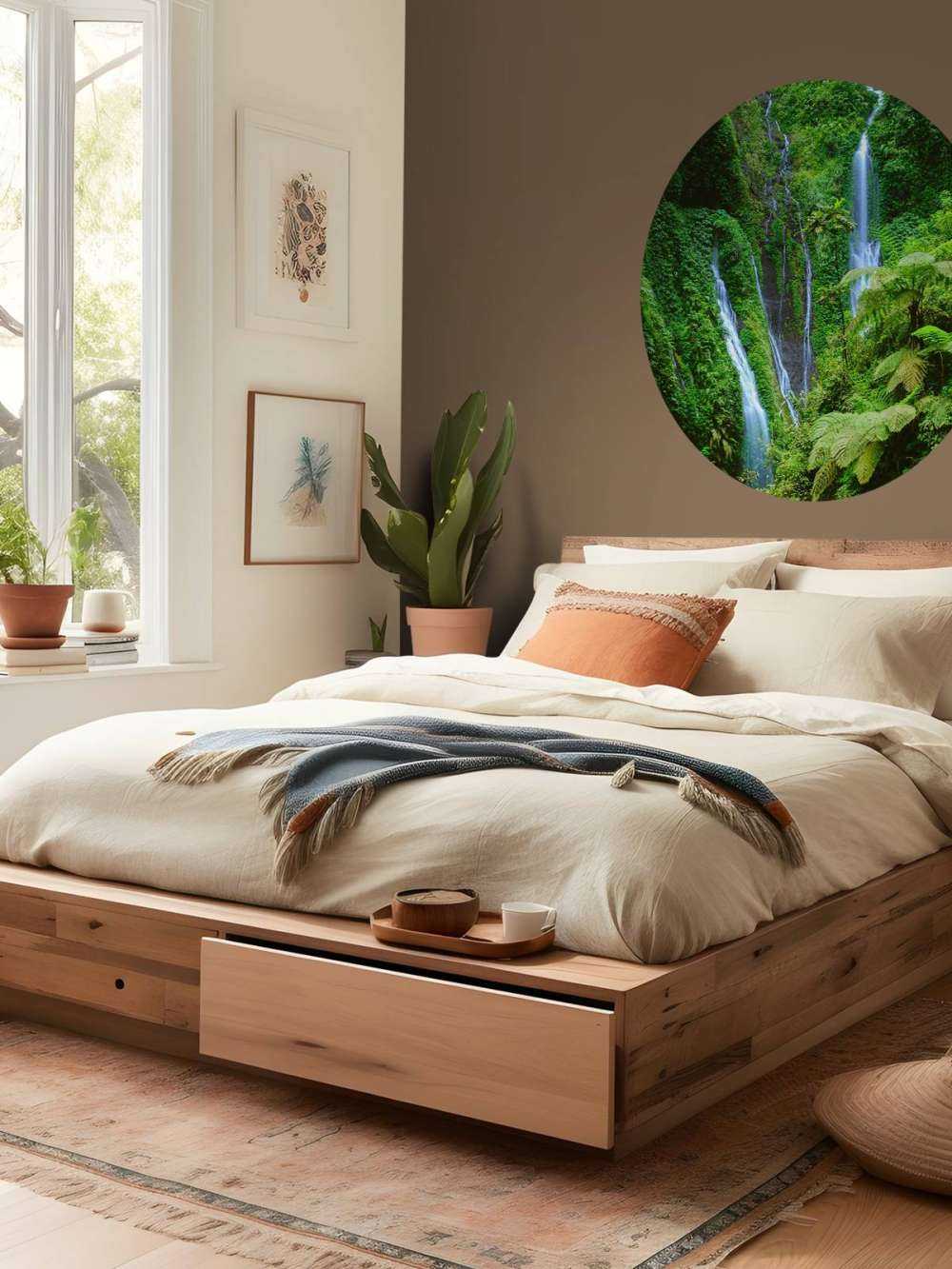 Jungle verte et chutes d'eau