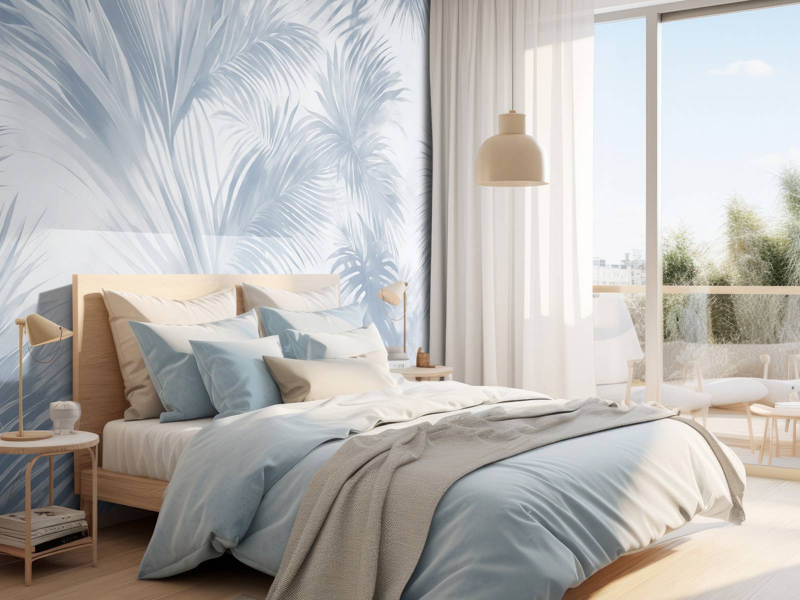 Palm Extravaganza Bleu