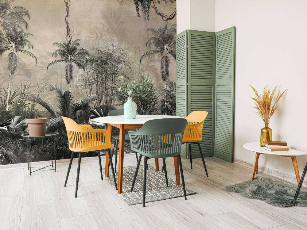 Forêt tropicale dans le brouillard