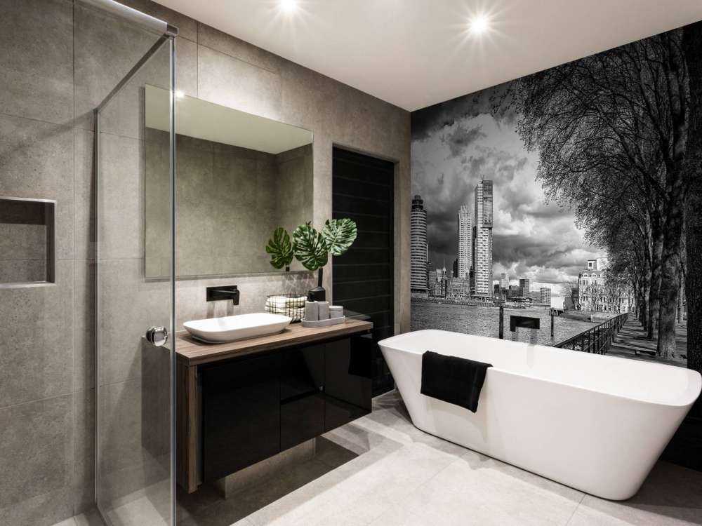 Ciel de nuit en noir et blanc depuis le quai