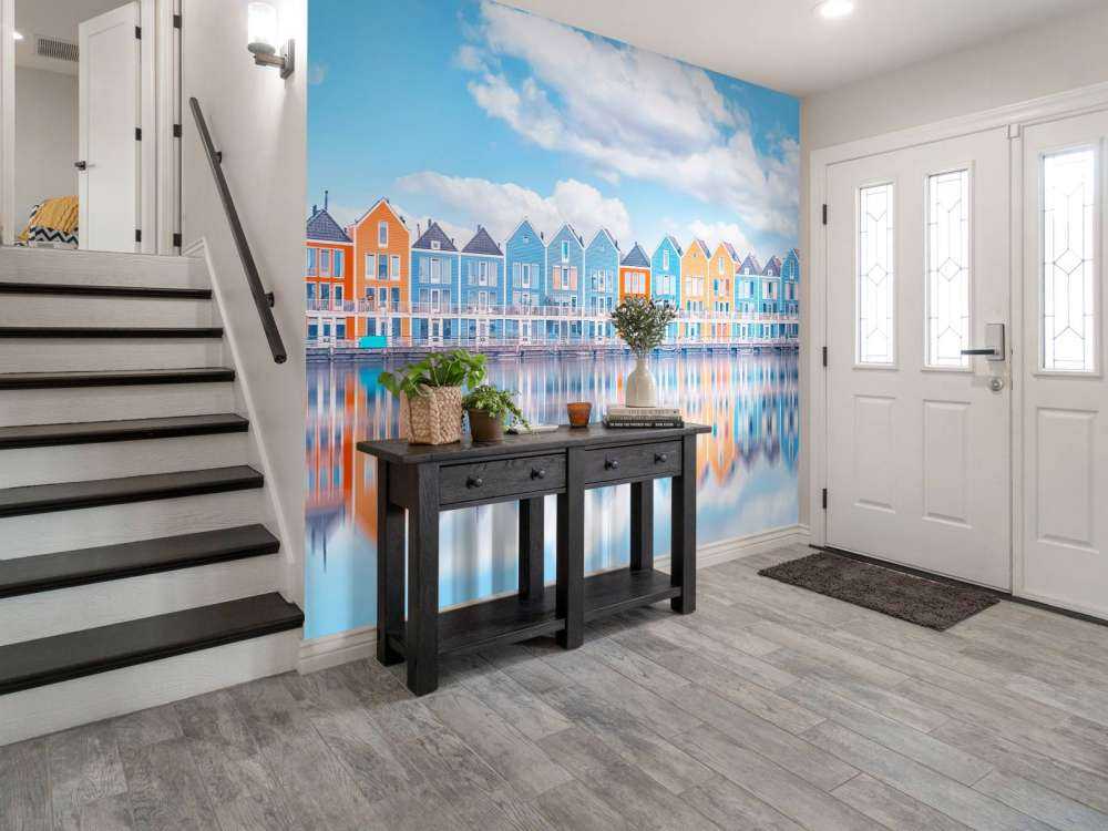 Ligne d'eau des façades colorées