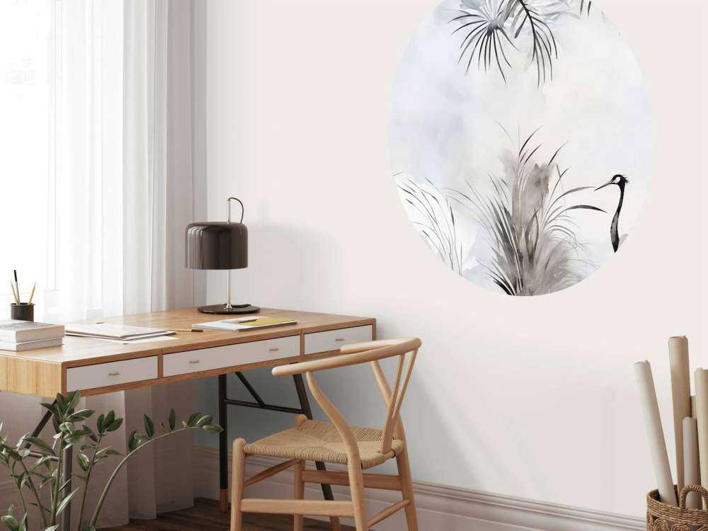 Grues en gris champêtre