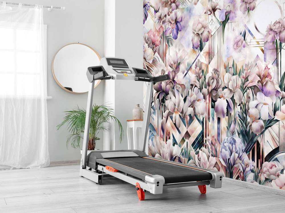 Immenses iris aquarelle roses