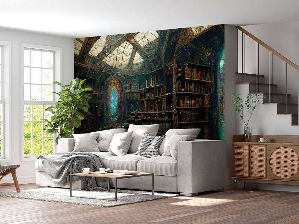 Salle de livres enchantée