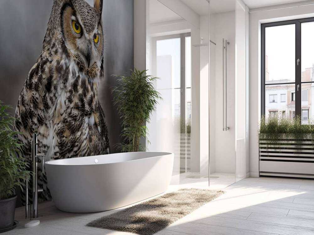 Chouette à plumes brunes