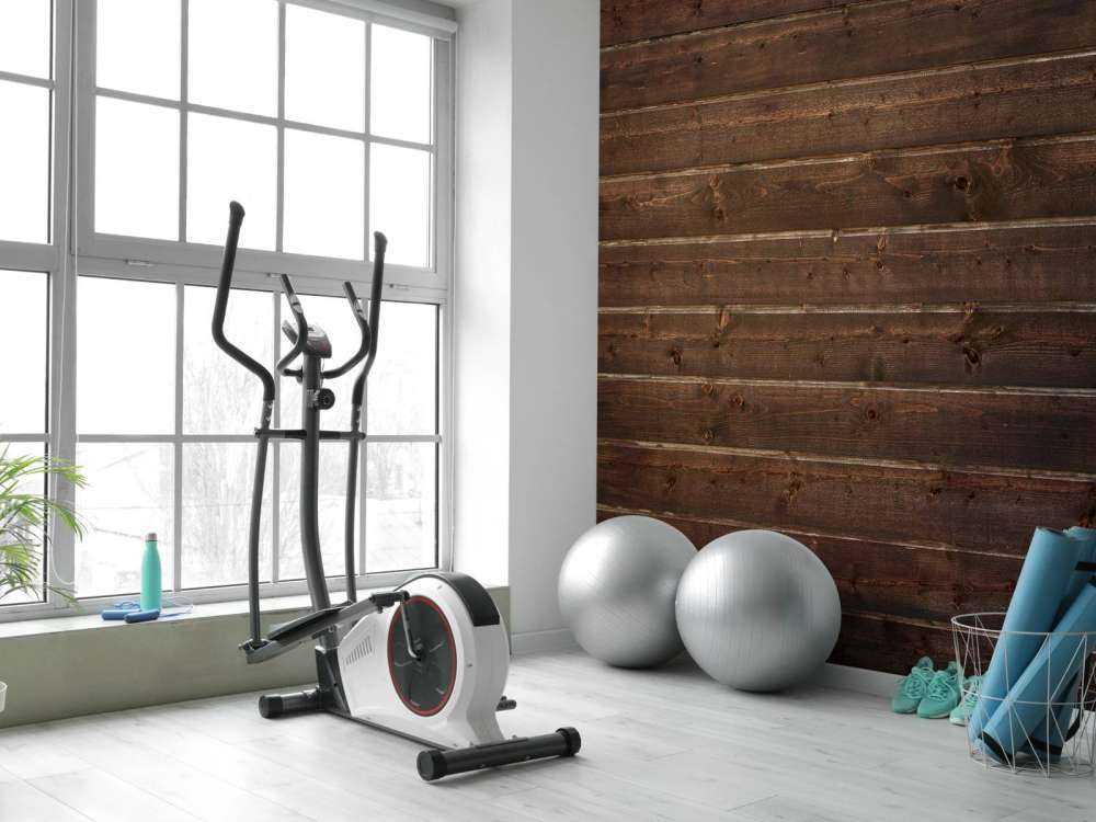 Planches de bois foncé