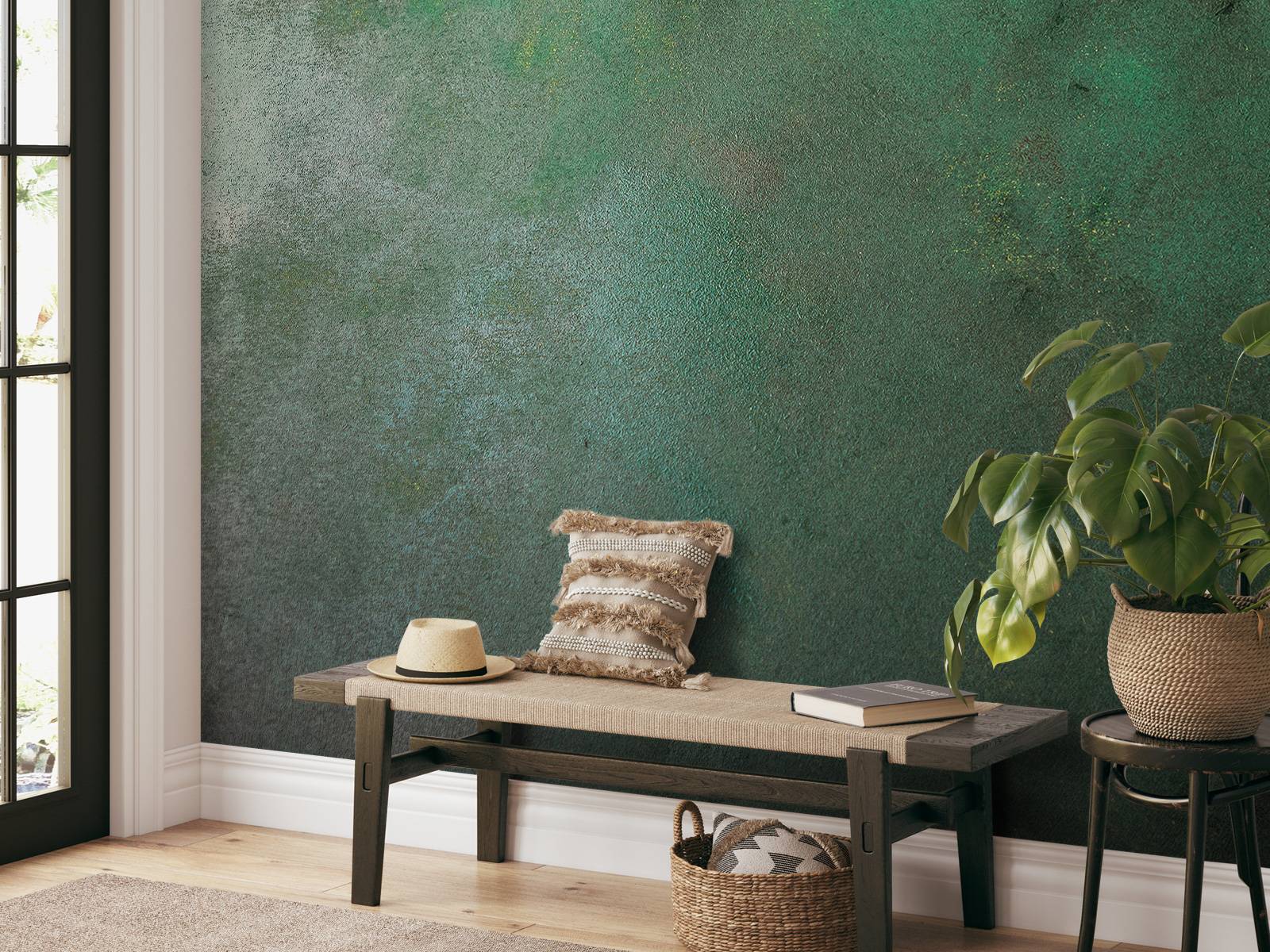 Acier teinté vert