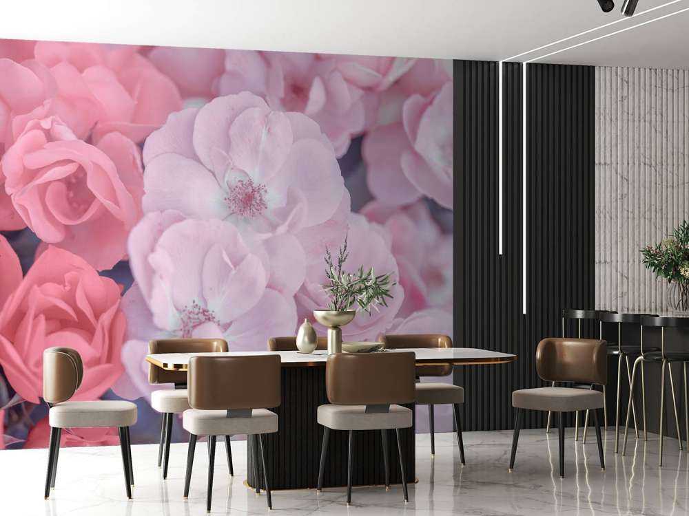 Fleurs roses bordeaux