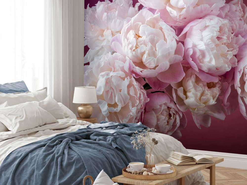 Bouquet de pivoines roses